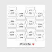 Micro Months Index Tab Bujo Divider Labels Planner (Vel)