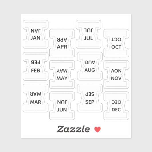 Micro Months Index Tab Bujo Divider Labels Planner (Vel)