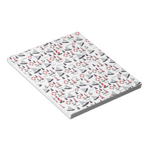Micro Nautical patroon vintage stijl afdruk. Notitieblok