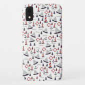 Micro Nautical Pattern  stijl print. Case-Mate iPhone Case (Achterkant)