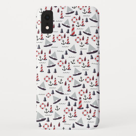 Micro Nautical Pattern  stijl print. Case-Mate iPhone Case (Achterkant)