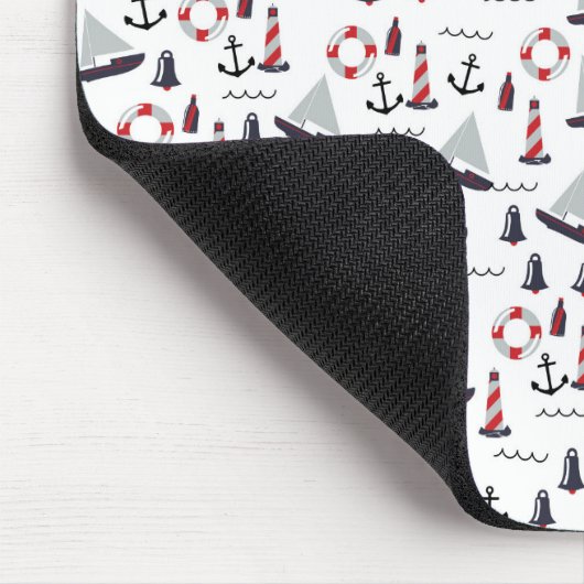 Micro Nautical Pattern  stijl print. Muismat (Hoek)