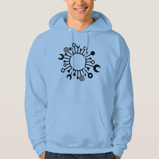 micro-organisme - zwart hoodie (Voorkant)