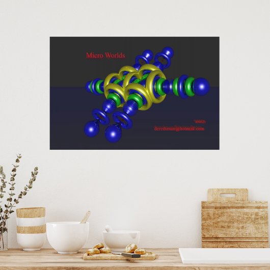 Micro Physics (afdrukken) Poster (Keuken)