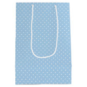 Micro Polka Dot White - Baby Blue Medium Cadeauzakje (Achterkant)