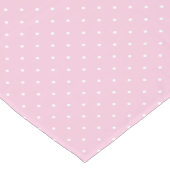 Micro Polka Dot White - Light Pink Korte Tafelloper (Hoek)