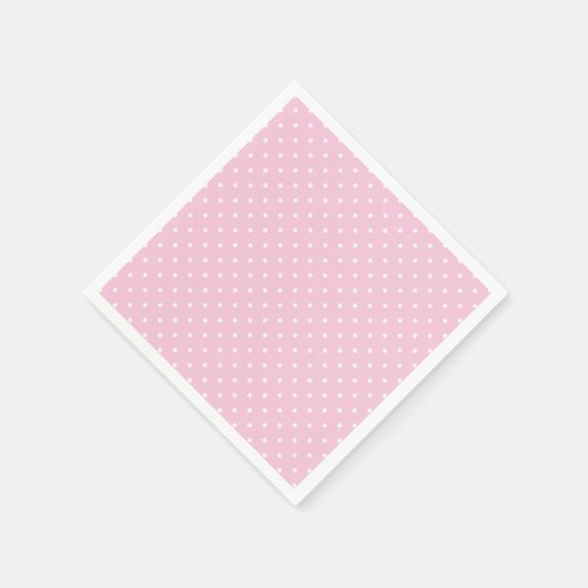 Micro Polka Dot White - Light Pink Servet (Hoek)