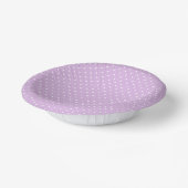 Micro Polka Dot White - Soft Lilac Papieren Kommen (Gebogen)