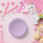 Micro Polka Dot White - Soft Lilac Papieren Kommen (Feest)