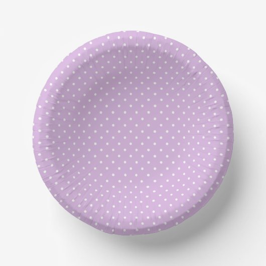 Micro Polka Dot White - Soft Lilac Papieren Kommen (Voorkant)