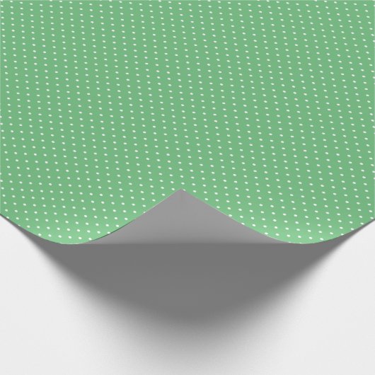 Micro Polka Dot White - Summer Green Cadeaupapier (Hoek)