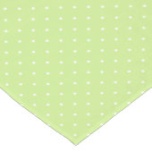 Micro Polka Stip Wit - Lente Groen Korte Tafelloper (Hoek)