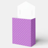 Micro Polka Stip Wit - Orchidee Paars Bedankdoosjes (Geopend)