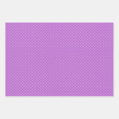 Micro Polkadot Wit - Orchidee Paars Inpakpapier Vel (Voorkant 2)