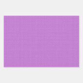 Micro Polkadot Wit - Orchidee Paars Inpakpapier Vel (Voorkant)
