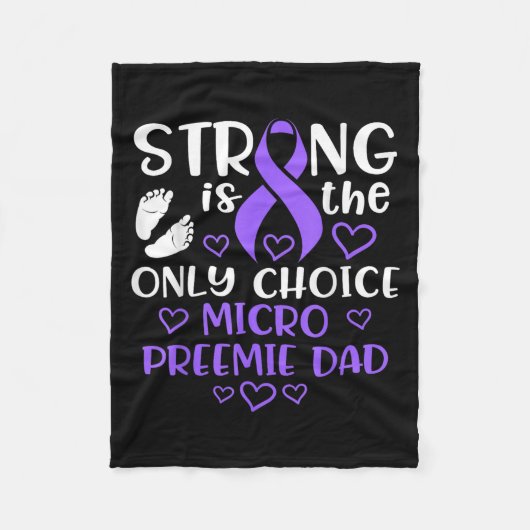 Micro Preemie Nicu New Dad Strong Premature Birth  Fleece Deken (Voorkant)