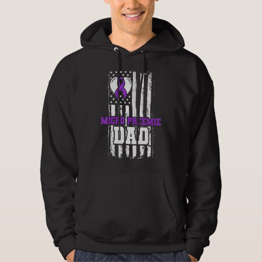 Micro Preemie Nicu New Dad Succeed vroegtijdige ge Hoodie (Voorkant)