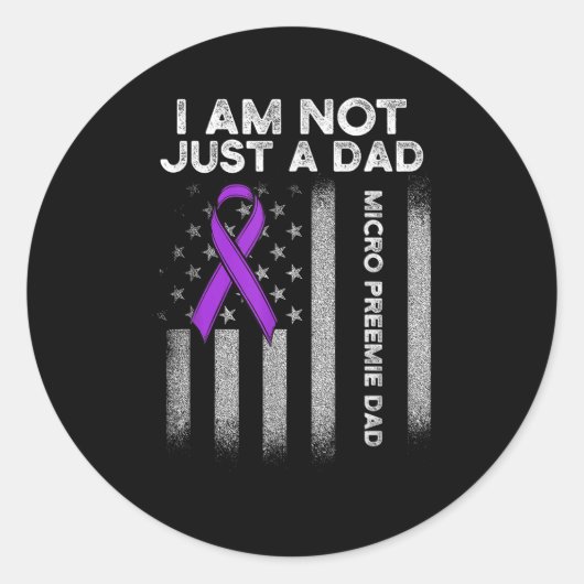 Micro Preemie Nicu New Dad Think Premature Birth Ronde Sticker (Voorkant)