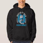 Micro Scale Macro Impact Microbiology Microbiologi Hoodie (Voorkant)