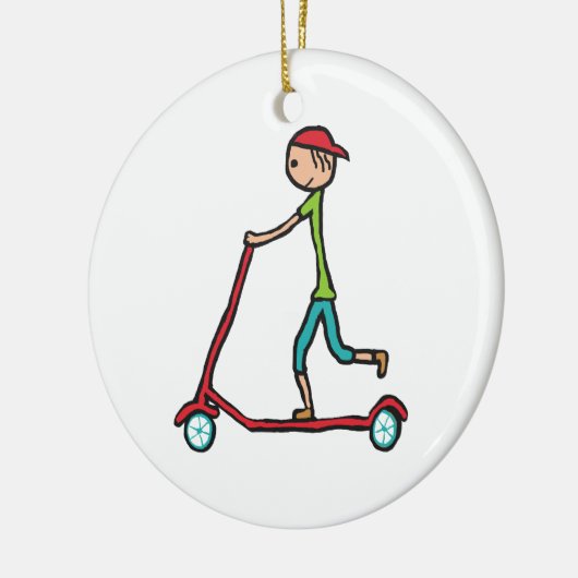 Micro Scooter Keramisch Ornament (Links)