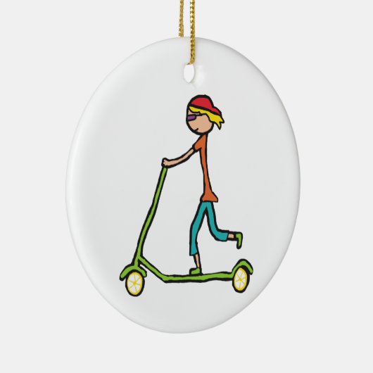 Micro Scooter Keramisch Ornament (Rechts)