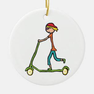 Micro Scooter Keramisch Ornament