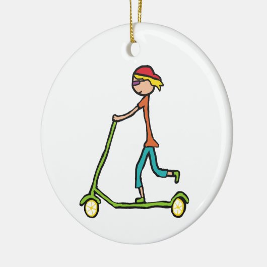 Micro Scooter Keramisch Ornament (Links)
