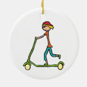 Micro Scooter Keramisch Ornament (Achterkant)
