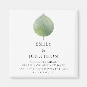 Micro Smaller Weddenschap Eucalyptus Save the Date Magneet (Voorkant)