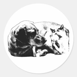 Micro staakt-het-vuren ronde sticker