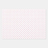 Micro Stars 3 Rood - Wit Inpakpapier Vel (Voorkant)