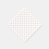 Micro Stars Fuchsia Roze - Wit Servet (Hoek)