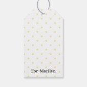 Micro Stars Golden Yellow - White Cadeaulabel (Achterkant)