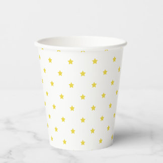 Micro Stars Golden Yellow - White Papieren Bekers