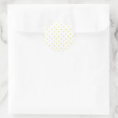 Micro Stars Goud Geel - Wit Ronde Sticker (Tas)