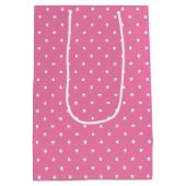 Micro Stars White - Fuchsia Pink Medium Cadeauzakje (Achterkant)