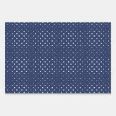 Micro Stars Wit - 3 Blauw Inpakpapier Vel (Voorkant 3)