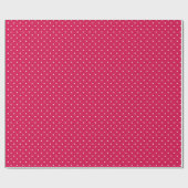 Micro Stars Wit - Framboos Cadeaupapier (Vlak)