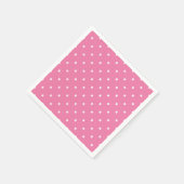 Micro Stars Wit - Fuchsia Roze Servet (Hoek)