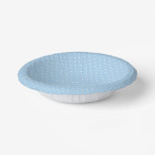 Micro Stip Wit - Baby Blau Papieren Kommen (Gebogen)