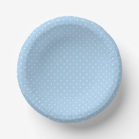 Micro Stip Wit - Baby Blau Papieren Kommen (Voorkant)