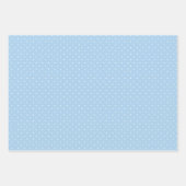 Micro Stip Wit - Baby Blauw Inpakpapier Vel (Voorkant 2)