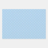 Micro Stip Wit - Baby Blauw Inpakpapier Vel (Voorkant)
