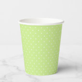 Micro Stip Wit - Lente Groen Papieren Bekers (Achterkant)