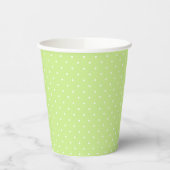 Micro Stip Wit - Lente Groen Papieren Bekers (Links)