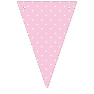 Micro Stip Wit - Licht Roze Vlaggetjes