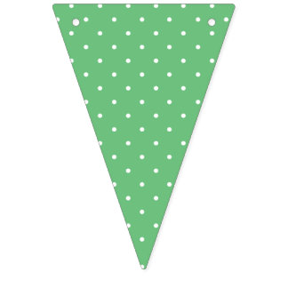 Micro Stip Wit - Zomer Groen Vlaggetjes
