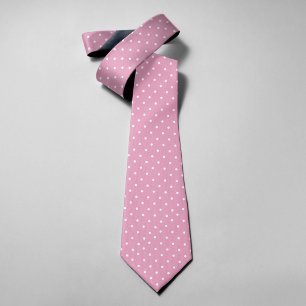 Micro Stippen Op Licht Roze Achtergrond Klassiek Stropdas