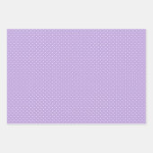 Micro Stippen Wit - 3 Paars Inpakpapier Vel (Voorkant 2)