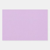 Micro Stippen Wit - 3 Paars Inpakpapier Vel (Voorkant)